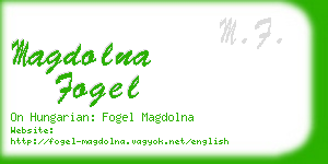 magdolna fogel business card